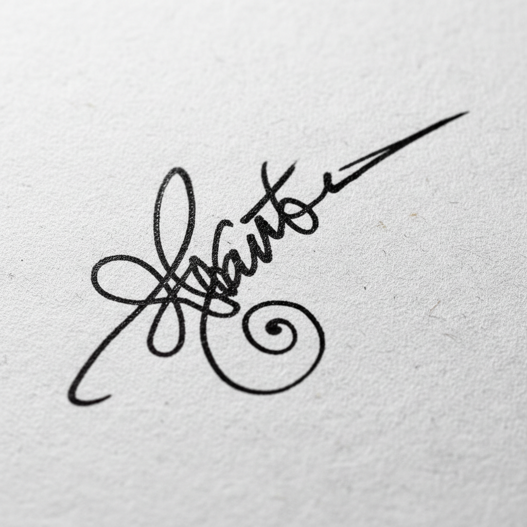 Ilustración de Ideas de firma creativa