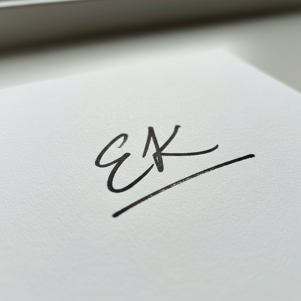 Ilustración de Ideas de firma minimalista