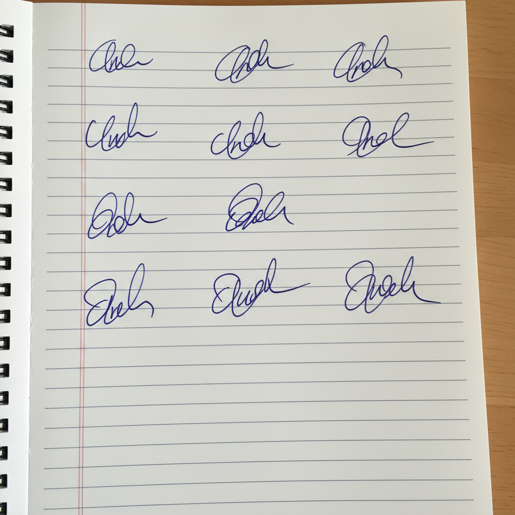 Ilustración de Ejemplos de firma para estudiantes