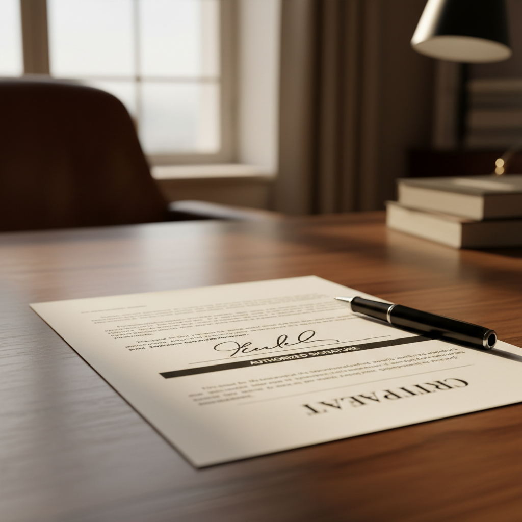 Illustration for Business signature examples
