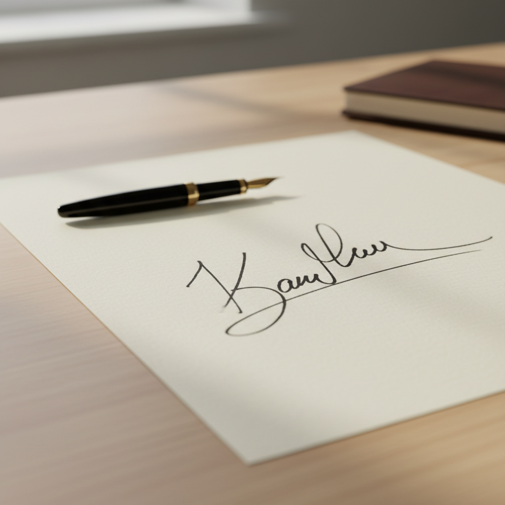 Ilustración de Ejemplos de firma en una carta de dimisión