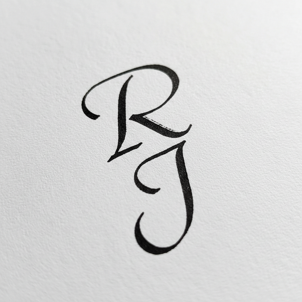 Ilustración de Firmas apiladas con iniciales