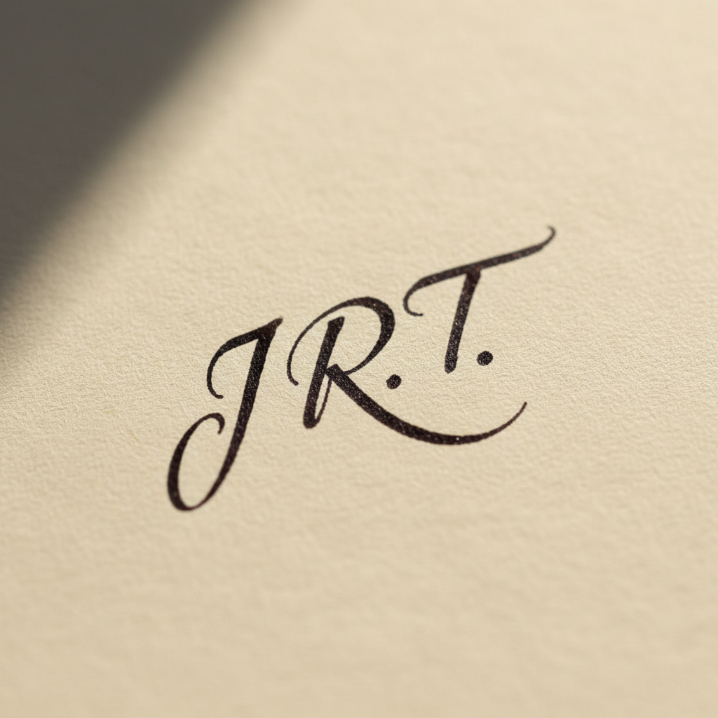 Ilustración de Firmas con tres iniciales