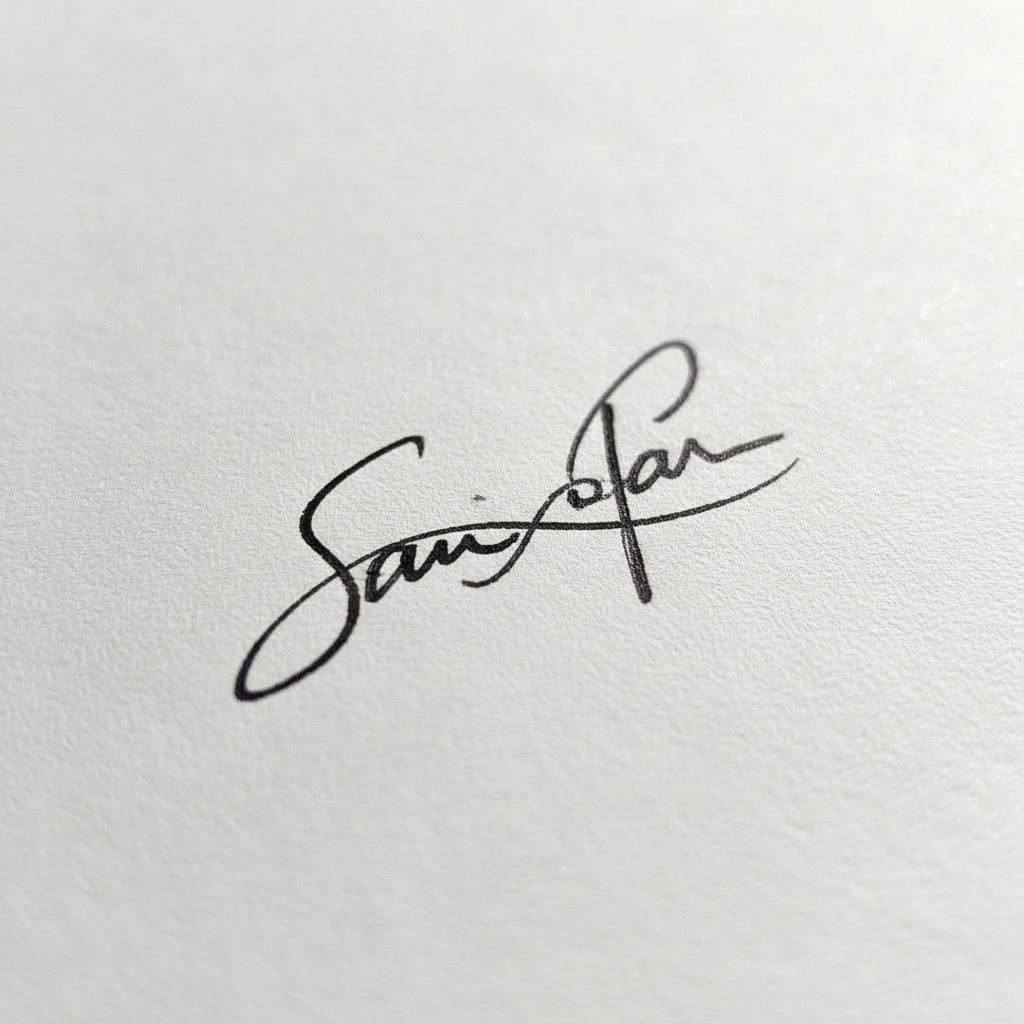 Illustration for Signature ideas for a double surname