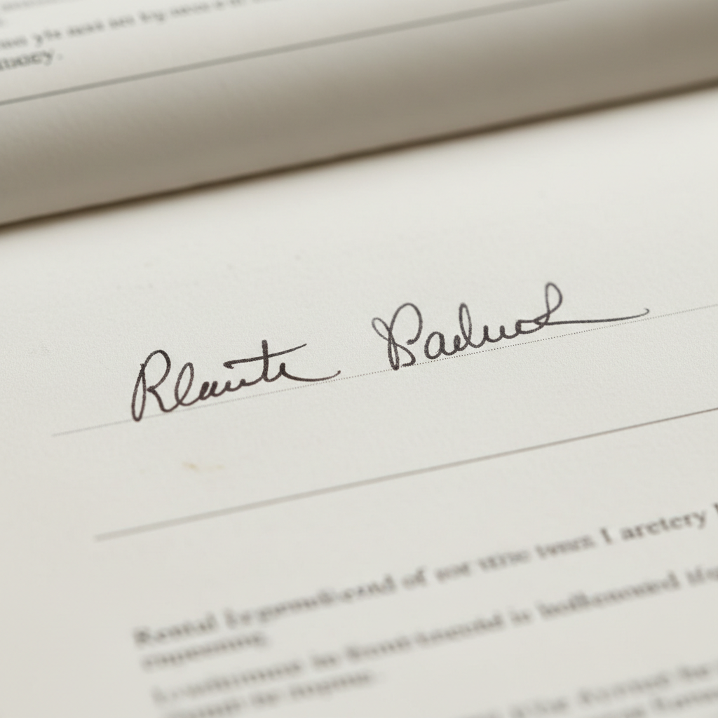 Illustration for Rental agreement signature examples