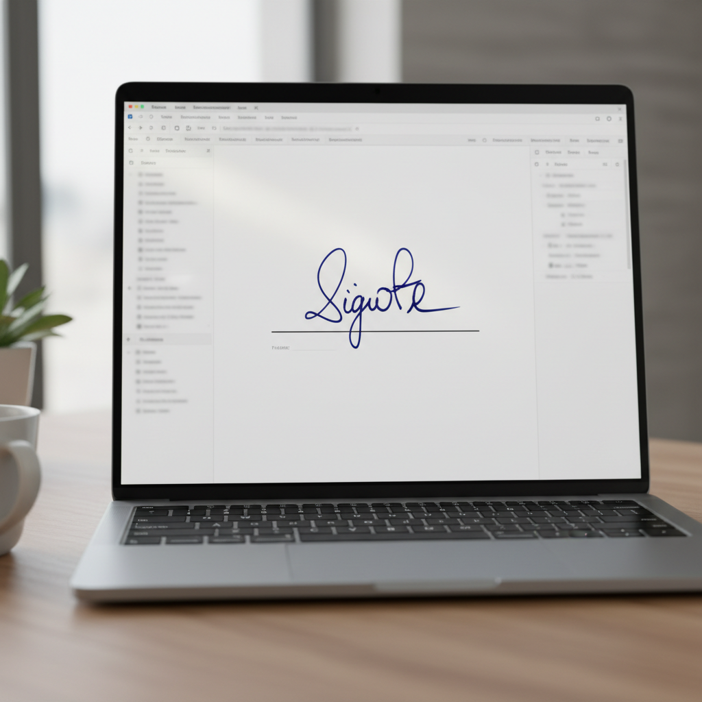Illustration for A handwritten signature in Word