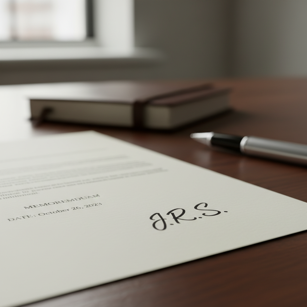 Illustration for Business initial signatures