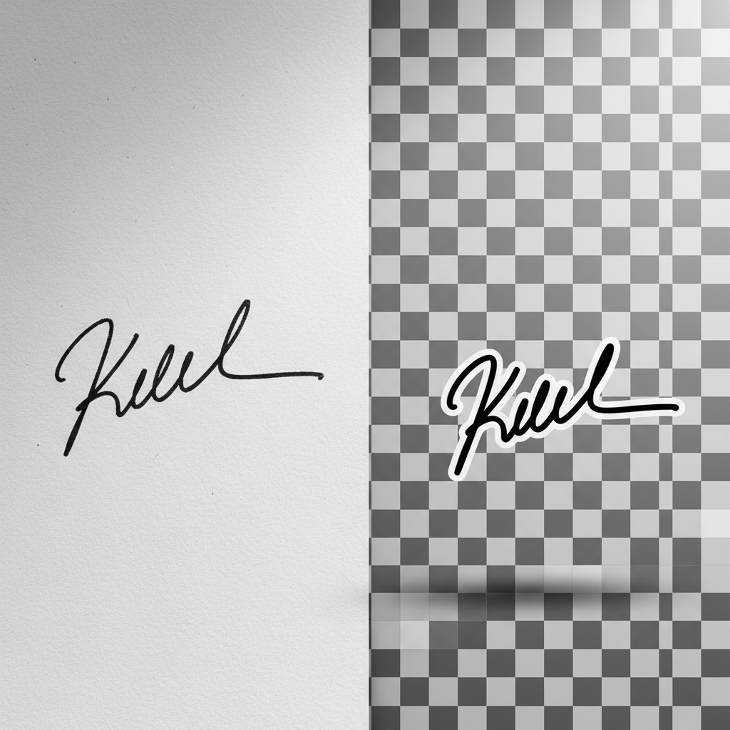Illustration for Removing the background from a signature