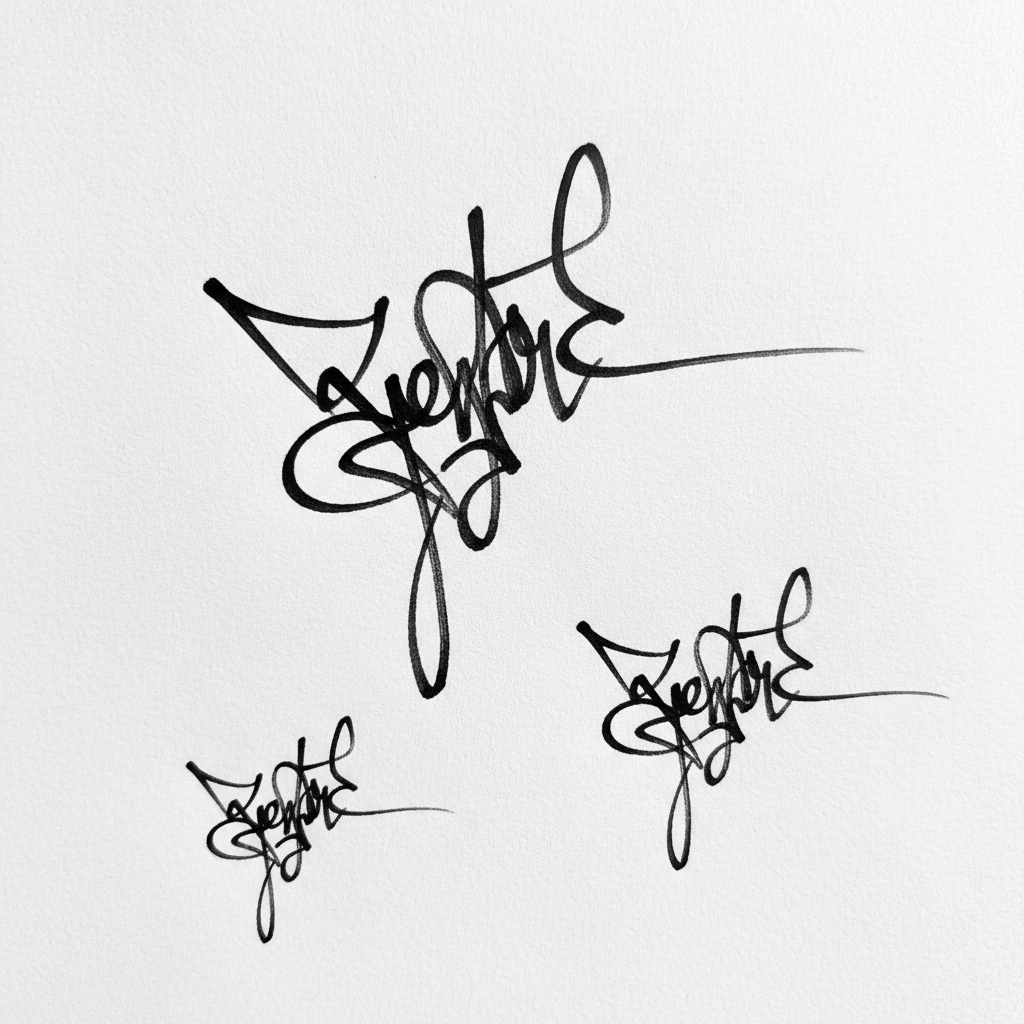 Illustration for What size should a handwritten signature be?