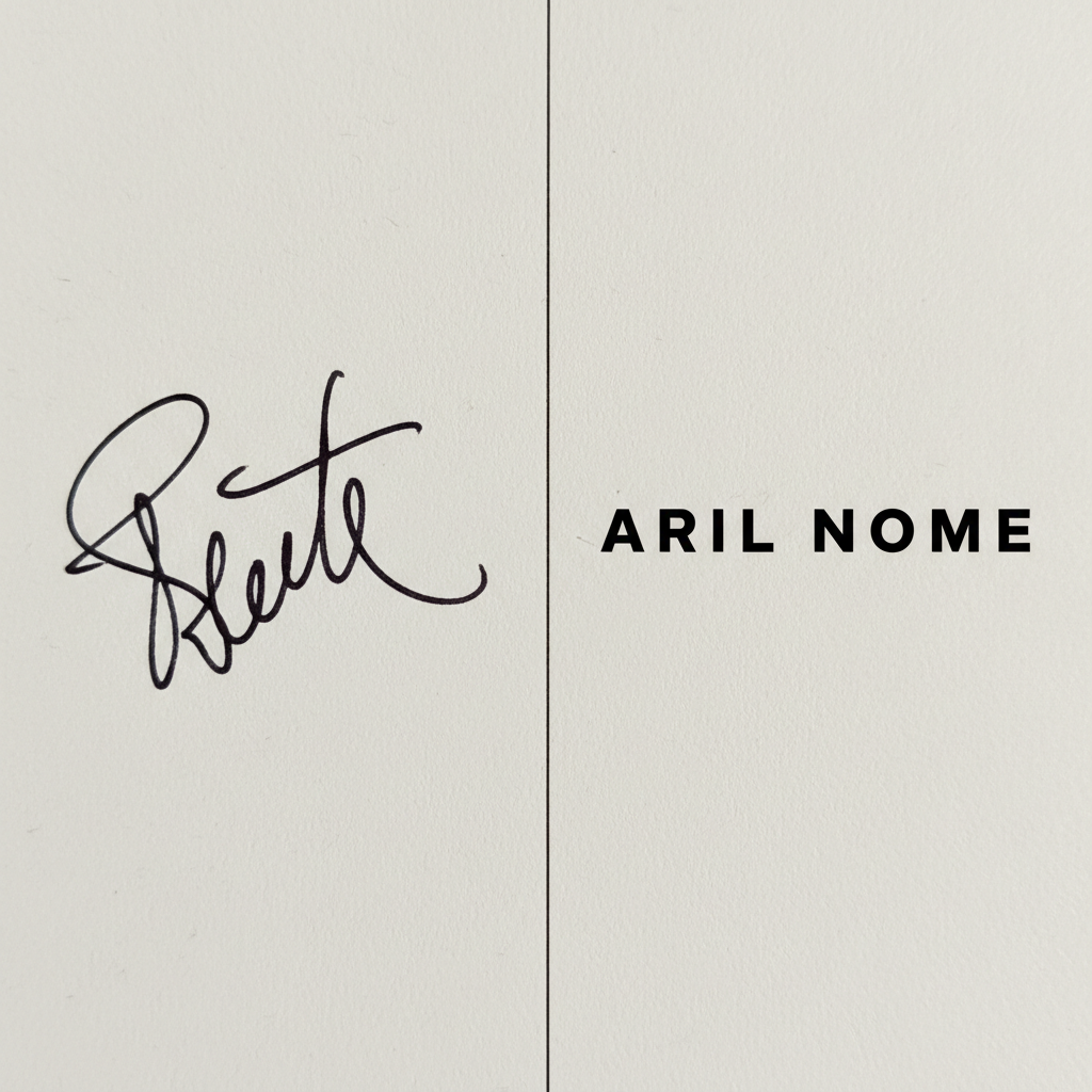 Illustration for Handwritten vs. typed signature