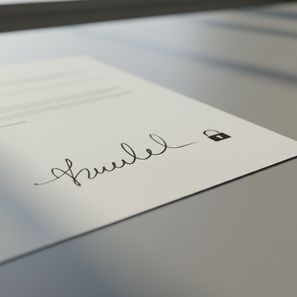 Illustration for How secure is a handwritten signature?