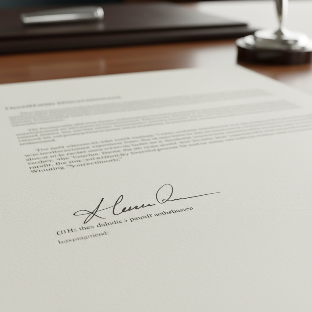 Illustration zu Professionelle Unterschrift-Ideen