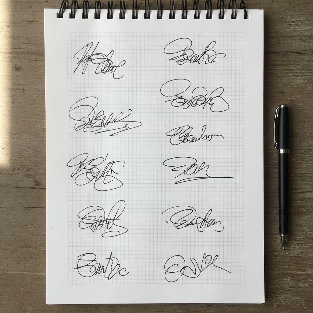 Illustration zu Unterschrift-Ideen für den eigenen Namen