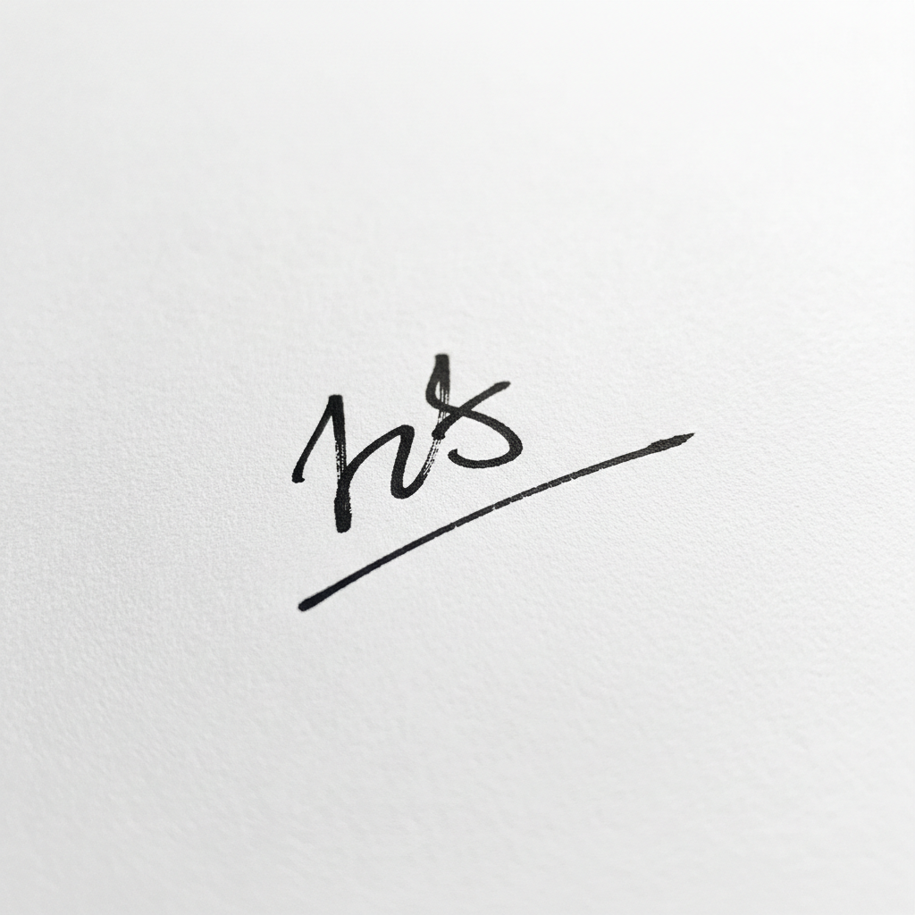 Illustration zu Minimalistische Unterschrift-Ideen