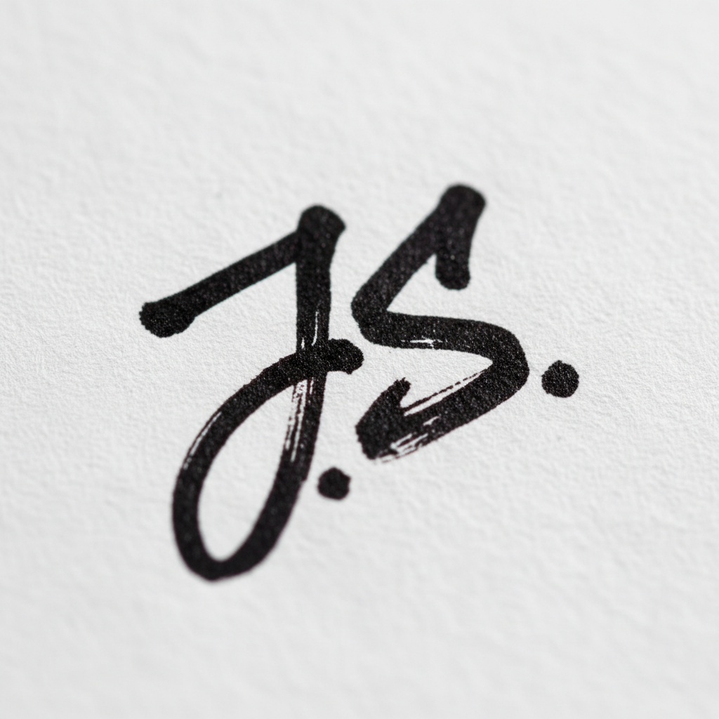 Illustration zu Unterschriften aus zwei Initialen