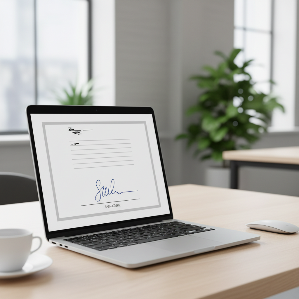 Illustration zu Handschriftliche Unterschrift auf einer PDF