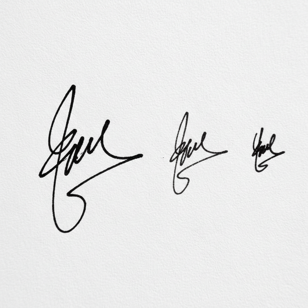 Illustration zu Wie groß sollte eine handschriftliche Unterschrift sein?