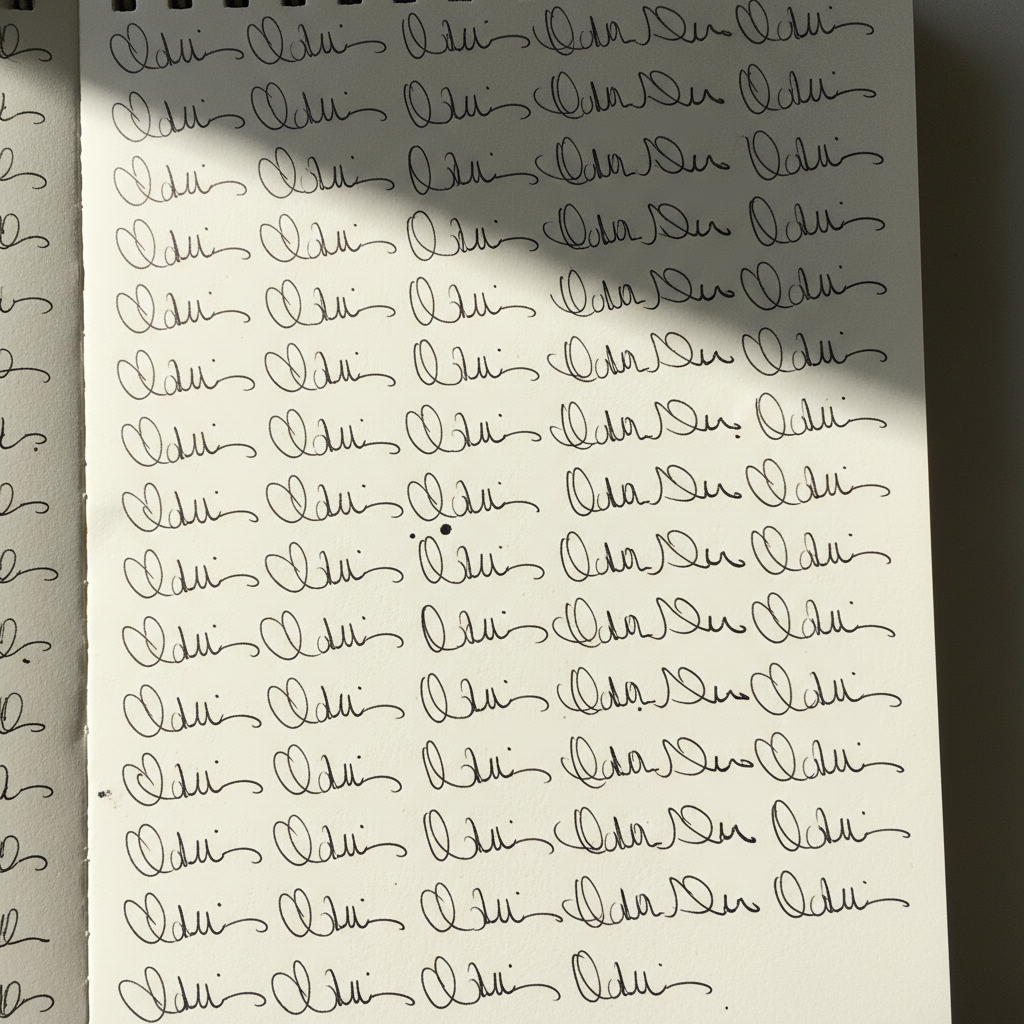 Illustration zu Wie man eine handschriftliche Unterschrift übt