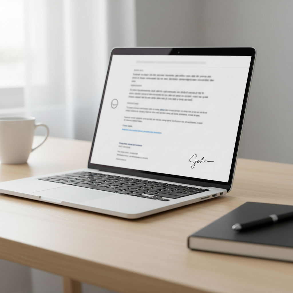 Illustration zu Eine handschriftliche Unterschrift für Ihre E-Mail