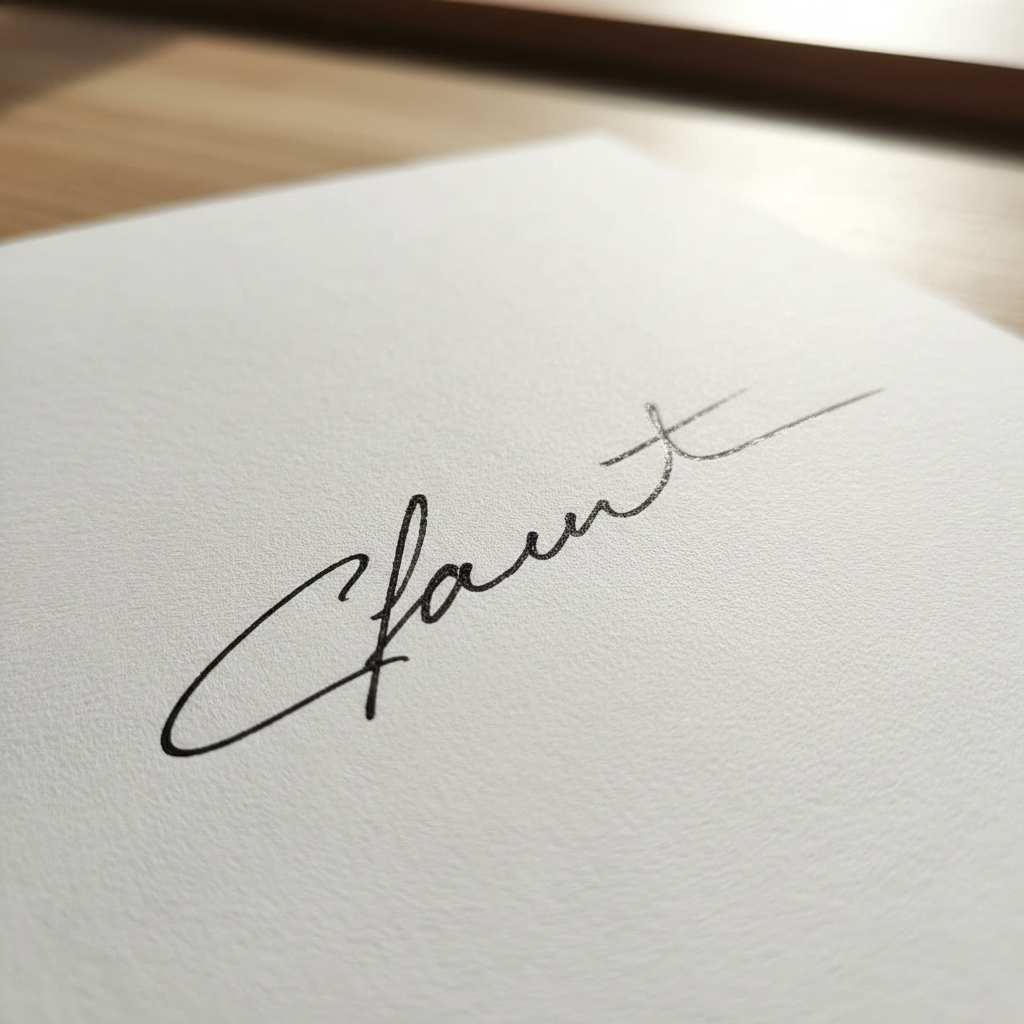 Ilustración de Ideas de firma sencilla